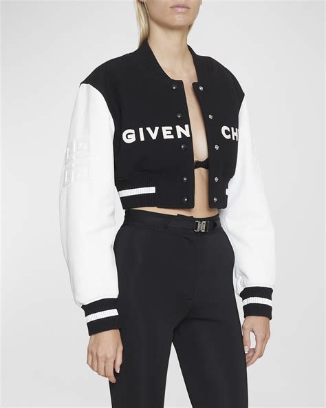 givenchy men's varsity jacket|aka cropped varsity jacket.